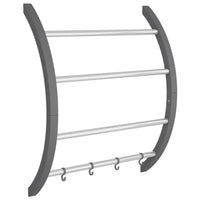 Thumbnail for Handtuchhalter mit Haken Silbern 56x16x72 cm Aluminium