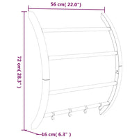 Thumbnail for Handtuchhalter mit Haken Silbern 56x16x72 cm Aluminium