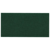 Thumbnail for Wandpaneele 12 Stk. Dunkelgrün 30x15 cm Stoff 0,54 m²