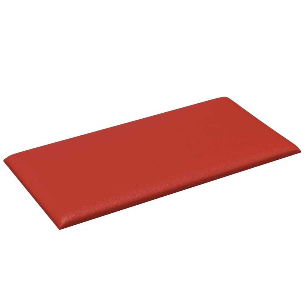 Wandpaneele 12 Stk. Rot 30x15 cm Kunstleder 0,54 m²