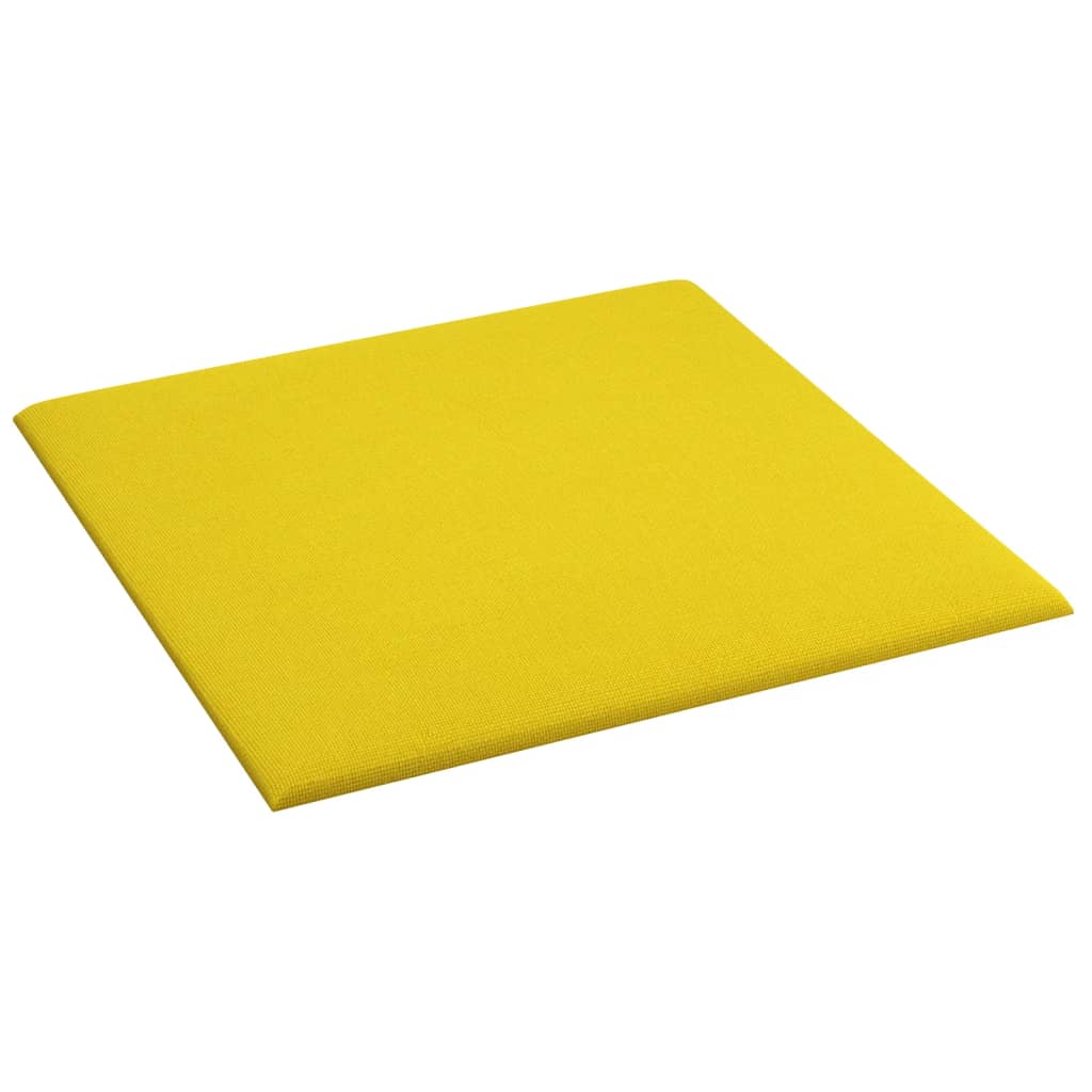 Wandpaneele 12 Stk. Gelb 30x30 cm Stoff 1,08 m²