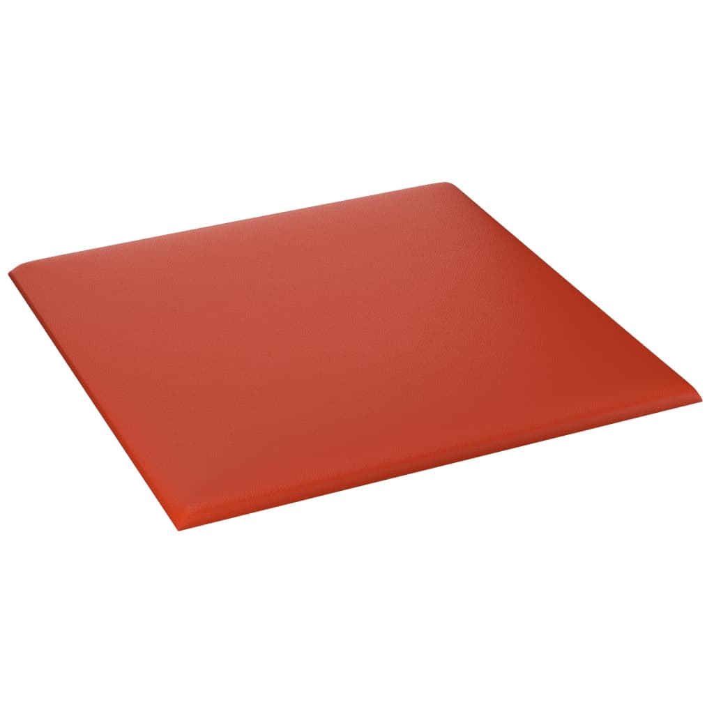 Wandpaneele 12 Stk. Rot 30x30 cm Kunstleder 1,08 m²