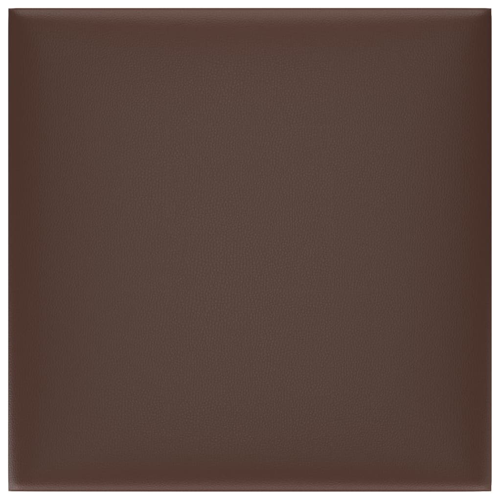 Wandpaneele 12 Stk. Braun 30x30 cm Kunstleder 1,08 m²