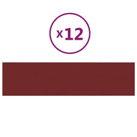 Thumbnail for Wandpaneele 12 Stk. Weinrot 60x15 cm Stoff 1,08 m²