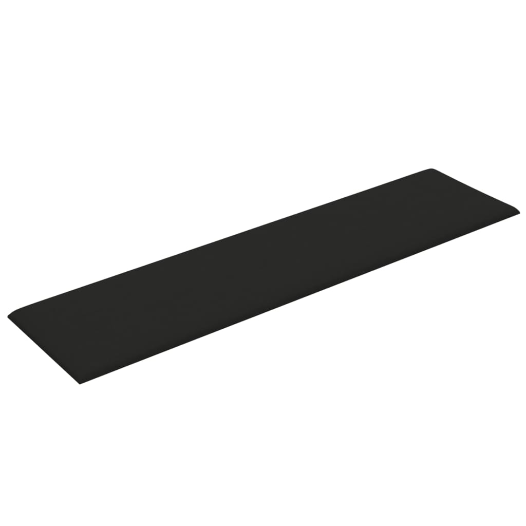 Wandpaneele 12 Stk. Schwarz 60x15 cm Stoff 1,08 m²