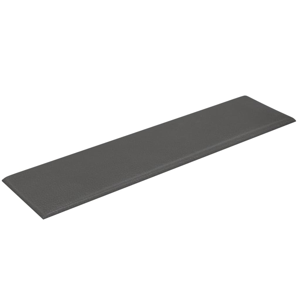 Wandpaneele 12 Stk. Grau 60x15 cm Kunstleder 1,08 m²