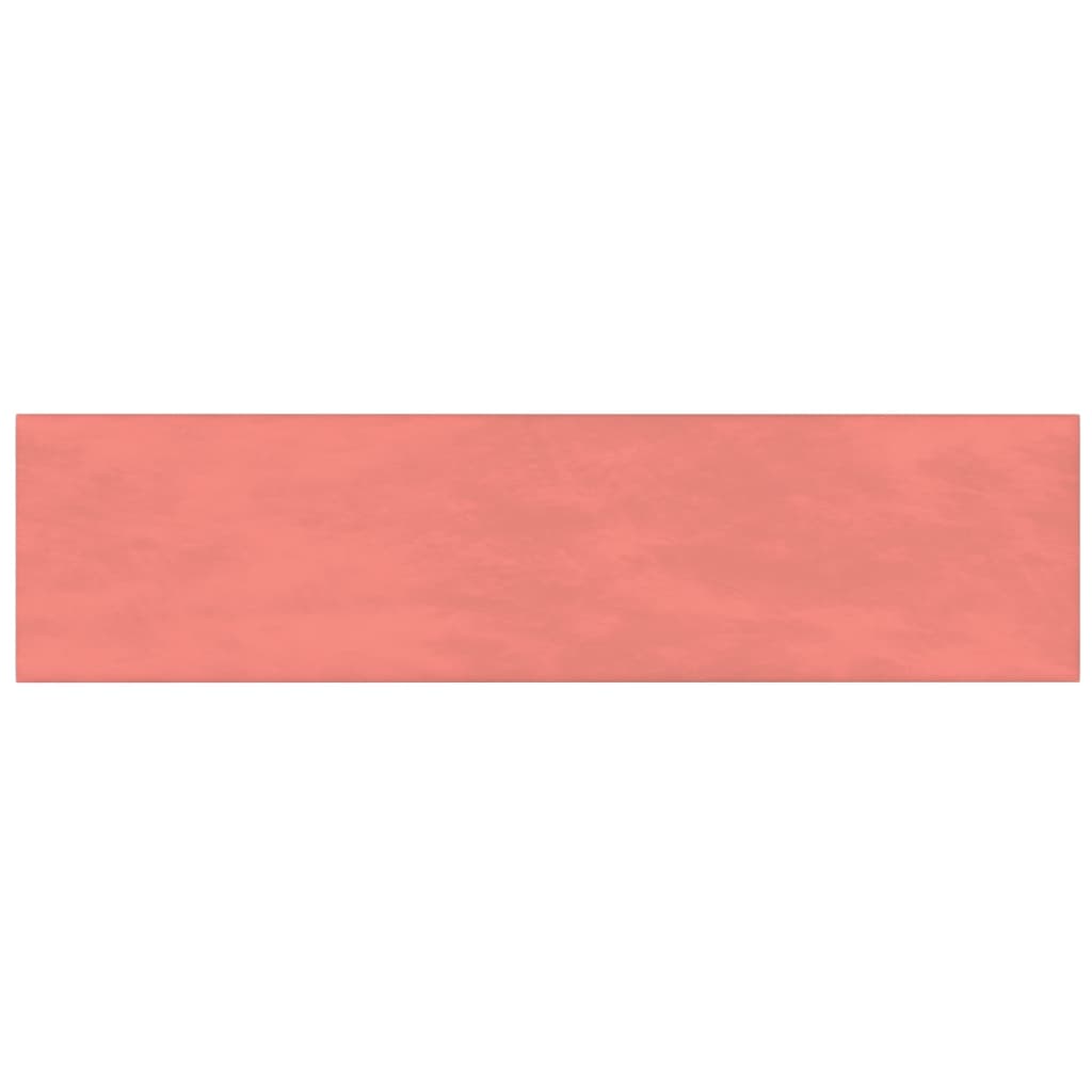 Wandpaneele 12 Stk. Rosa 60x15 cm Samt 1,08 m²