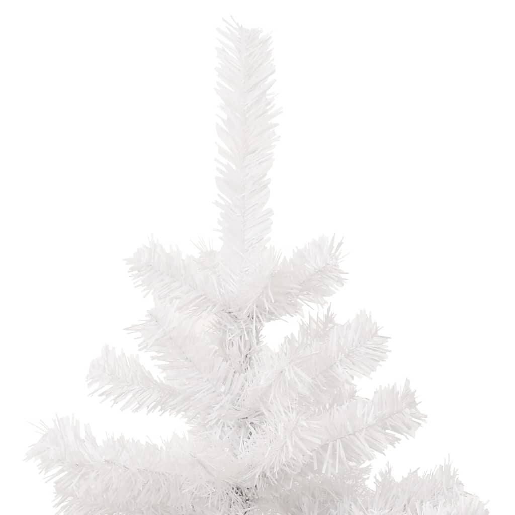 Spiral-Weihnachtsbaum mit Ständer und LEDs Weiß 150 cm PVC