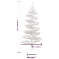 Thumbnail for Spiral-Weihnachtsbaum mit Ständer und LEDs Weiß 150 cm PVC