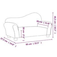 Thumbnail for Kindersofa Dunkelgrau Samt