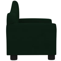 Thumbnail for Kindersofa Dunkelgrün Samt