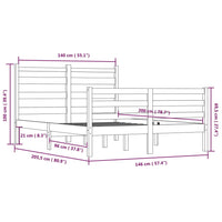 Thumbnail for Massivholzbett Kiefer 140x200 cm