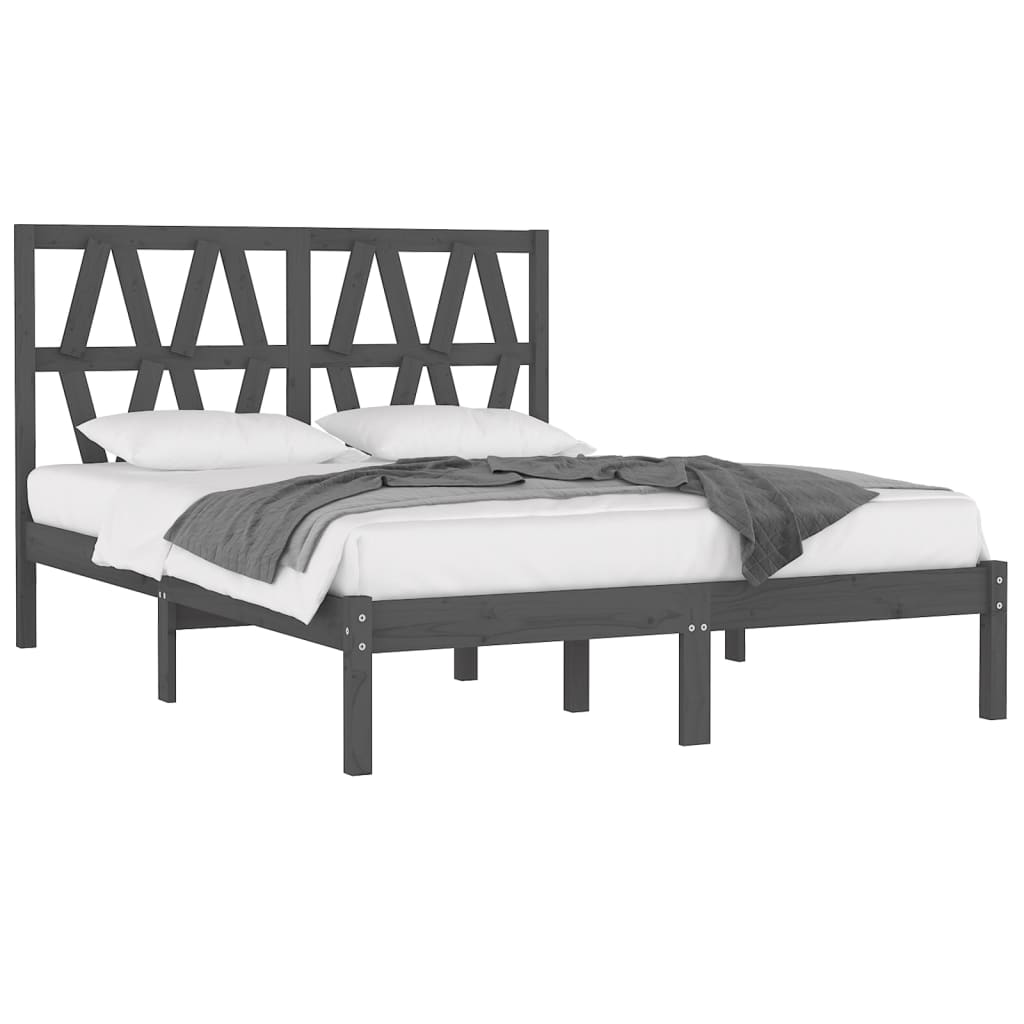 Massivholzbett Grau Kiefer 180x200 cm 6FT Super King