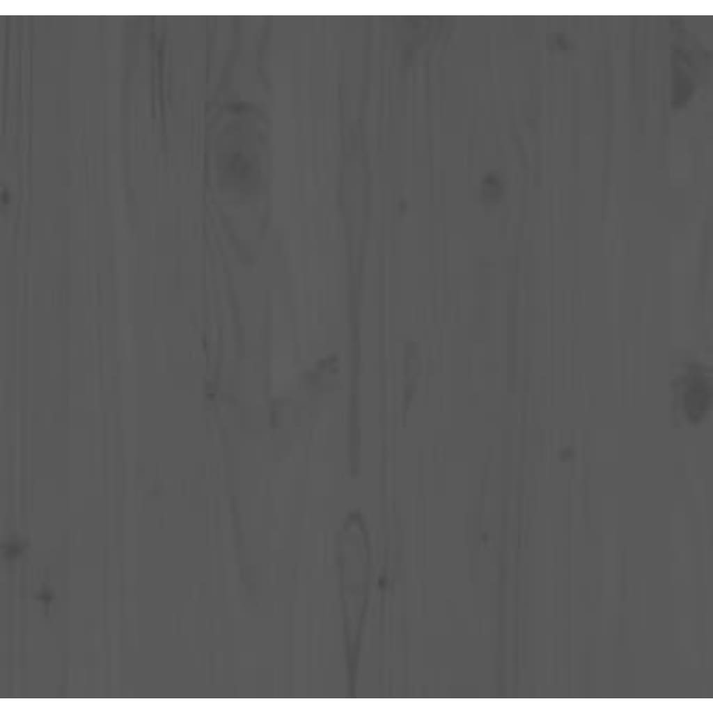 Massivholzbett Grau 135x190 cm 4FT6 Double