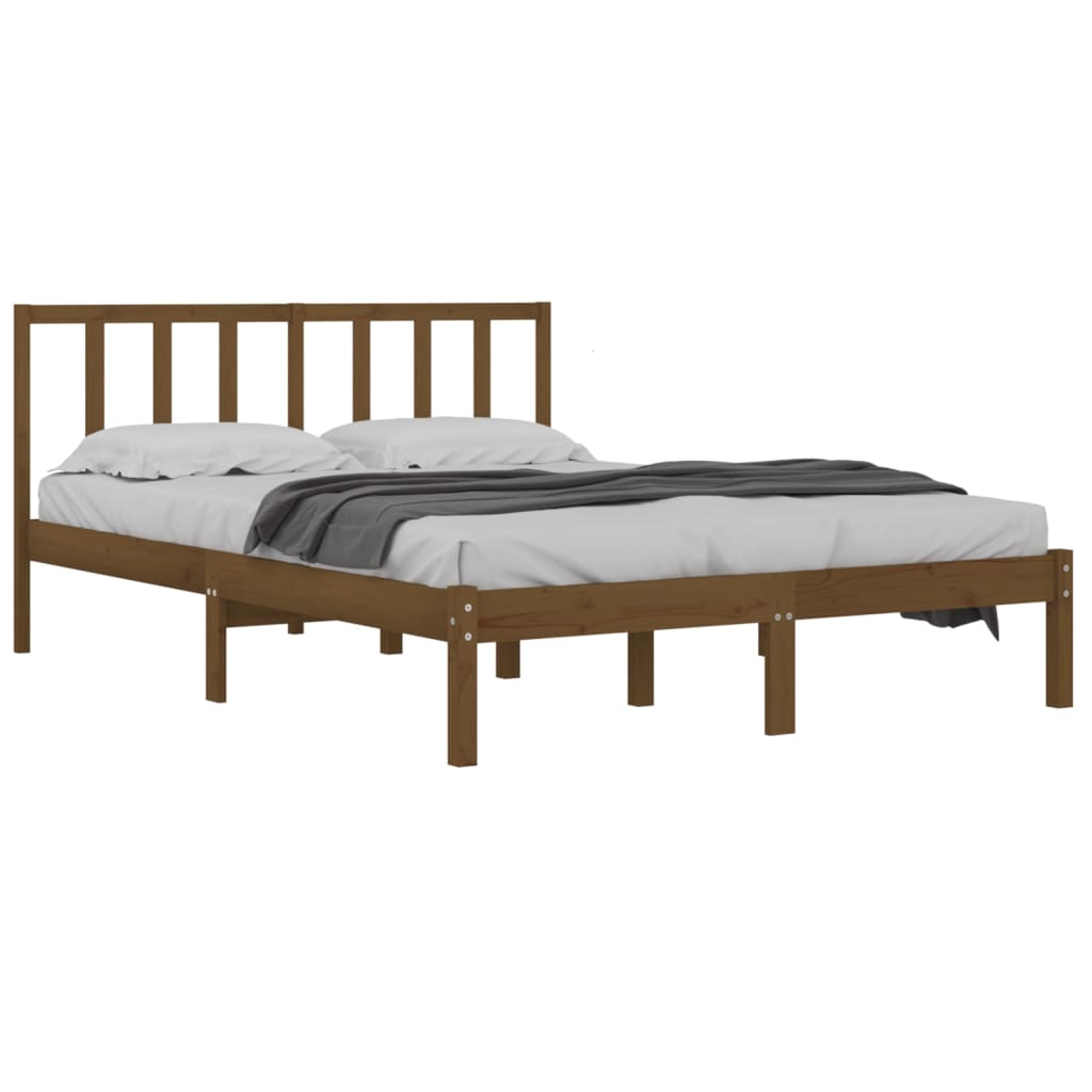 Massivholzbett Honigbraun Kiefer 150x200 cm 5FT King Size