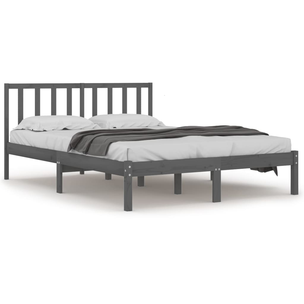 Massivholzbett Grau Kiefer 180x200 cm 6FT Super King