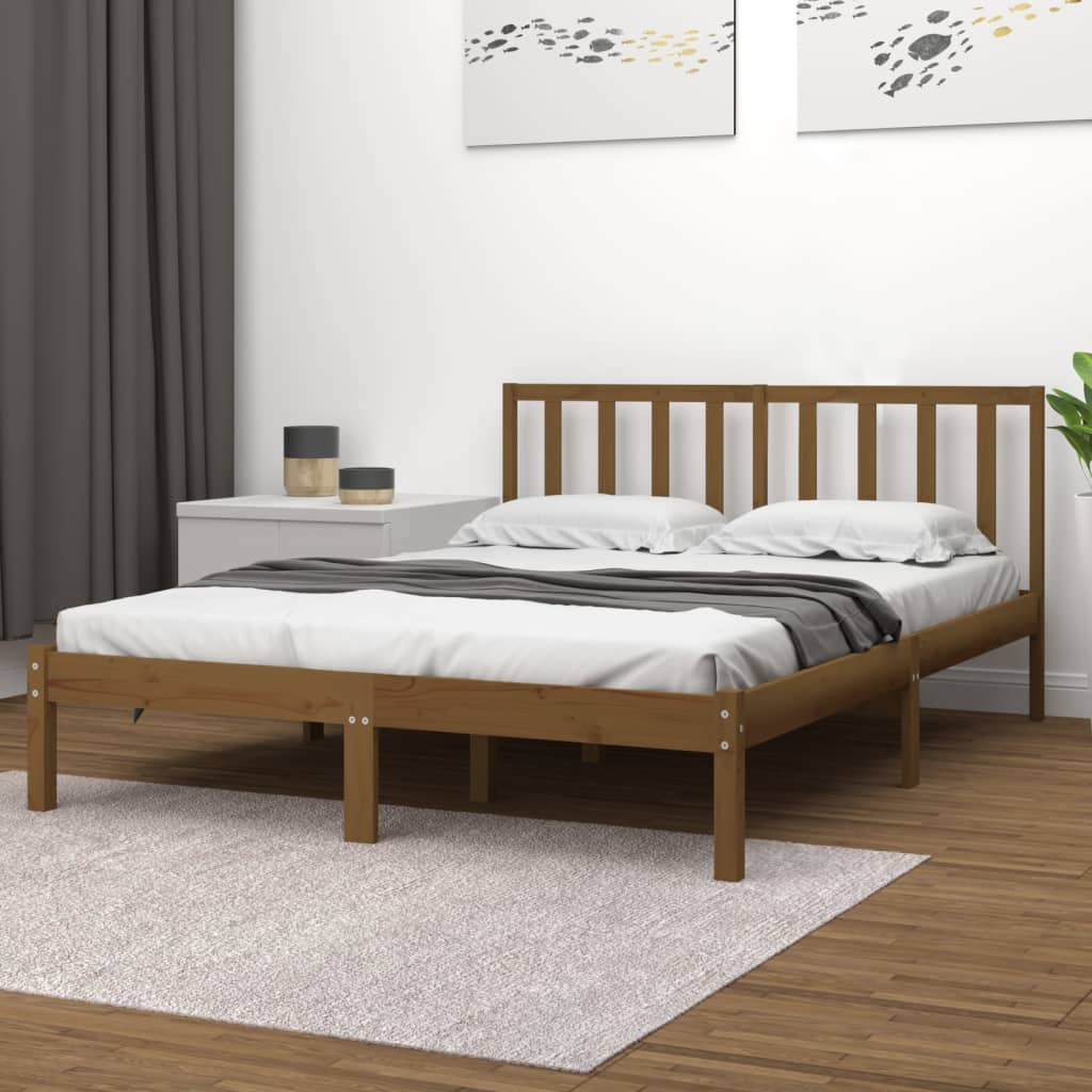 Massivholzbett Honigbraun Kiefer 180x200 cm 6FT Super King
