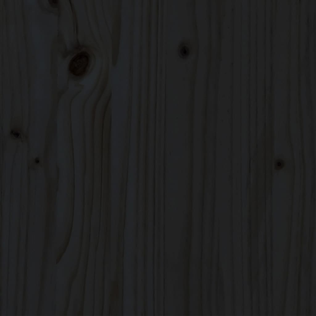 Massivholzbett Schwarz 150x200 cm
