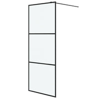 Thumbnail for Duschwand für Begehbare Dusche Schwarz 80x195 cm Matt ESG-Glas