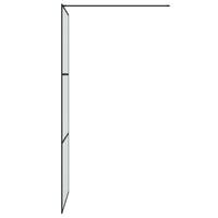 Thumbnail for Duschwand für Begehbare Dusche Schwarz 80x195 cm Matt ESG-Glas