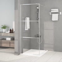 Thumbnail for Duschwand für Begehbare Dusche Silbern 80x195 cm ESG-Klarglas