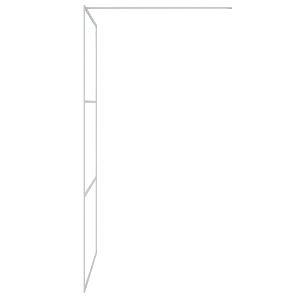 Duschwand für Begehbare Dusche Silbern 115x195 cm ESG-Klarglas