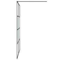 Thumbnail for Duschwand für Begehbare Dusche Schwarz 140x195 cm Halbmatt ESG