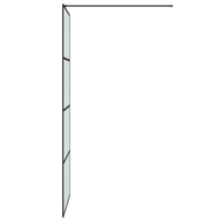 Thumbnail for Duschwand für Walk-In Dusche Schwarz 80x195 cm ESG Mattiert