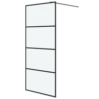 Thumbnail for Duschwand für Begehbare Dusche Schwarz 90x195cm Matt ESG-Glas