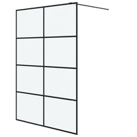 Thumbnail for Duschwand für Begehbare Dusche Schwarz 140x195 cm Matt ESG-Glas