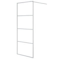Thumbnail for Duschwand für Walk-In Dusche Silber 80x195 cm ESG-Glas Klar