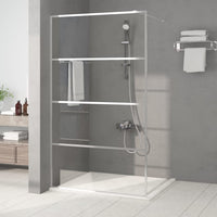 Thumbnail for Duschwand für Begehbare Dusche Silbern 115x195 cm ESG-Klarglas