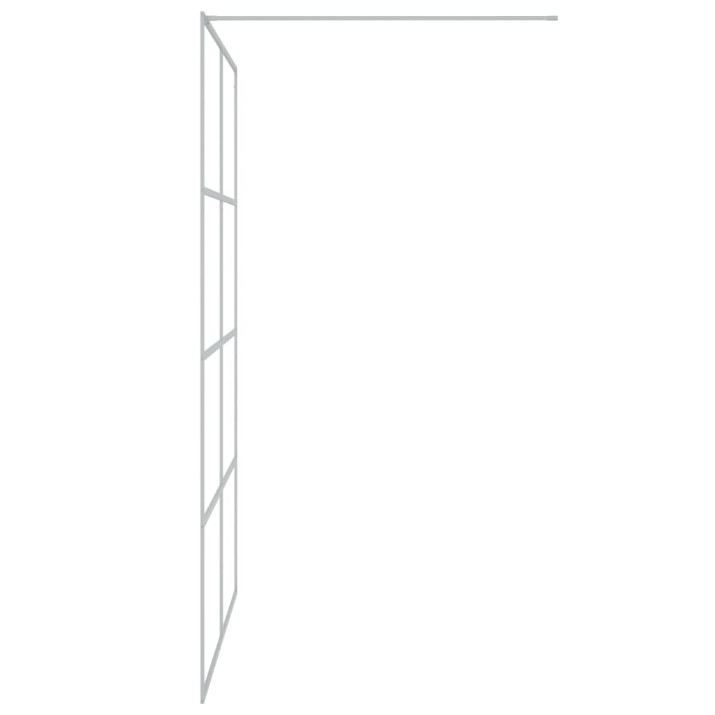 Duschwand für Begehbare Dusche Silbern 140x195 cm ESG-Klarglas