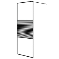 Thumbnail for Duschwand für Begehbare Dusche Schwarz 80x195 cm ESG-Glas Klar
