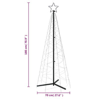 Thumbnail for LED-Weihnachtsbaum Kegelform Kaltweiß 200 LEDs 70x180 cm