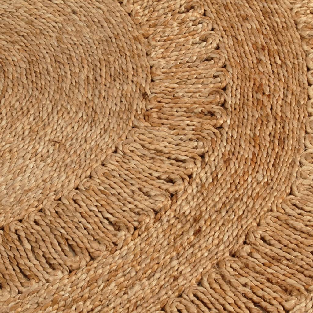 Teppich Jute Handgeflochten 180 cm Rund