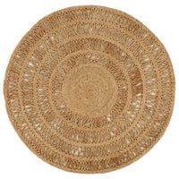 Thumbnail for Teppich Jute Handgeflochten 120 cm Rund