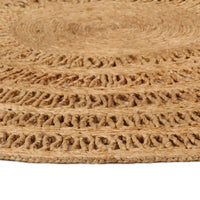 Thumbnail for Teppich Jute Handgeflochten 120 cm Rund