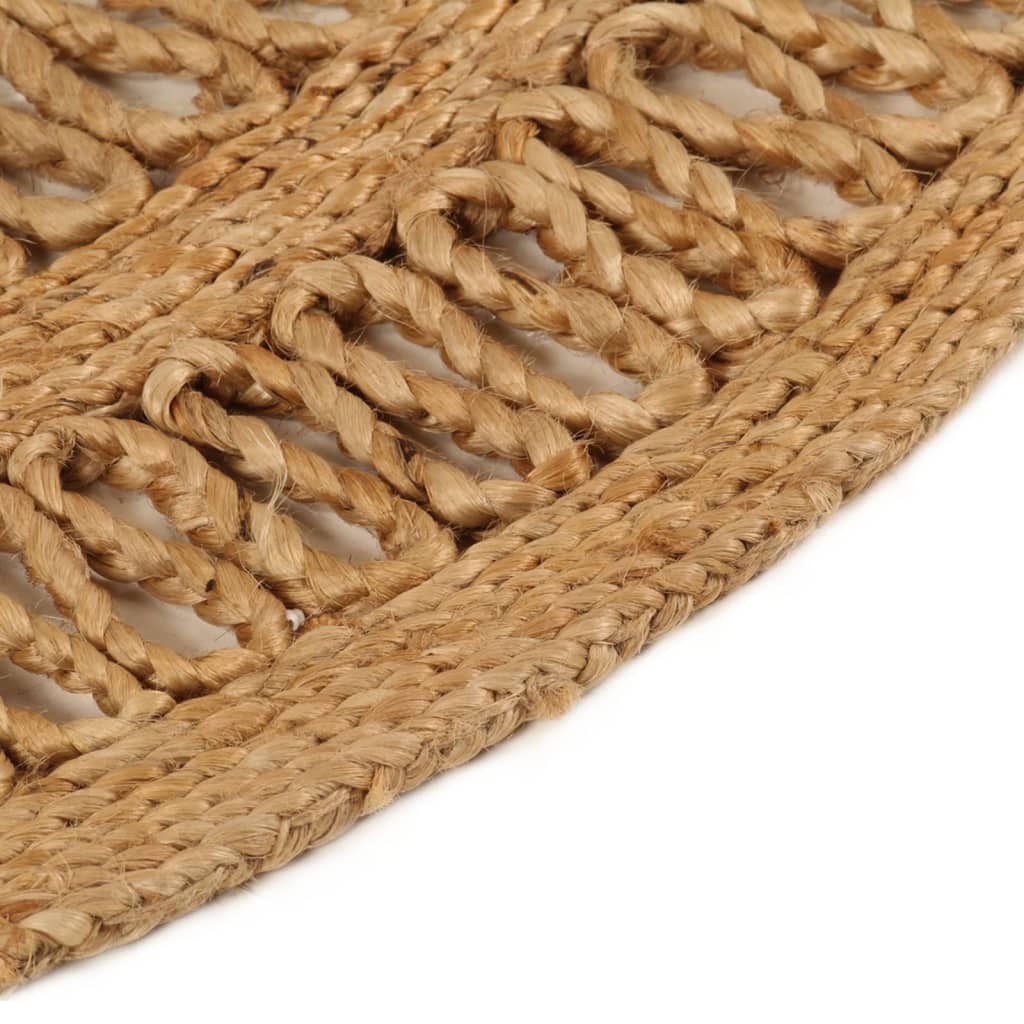 Teppich Jute Handgeflochten 120 cm Rund