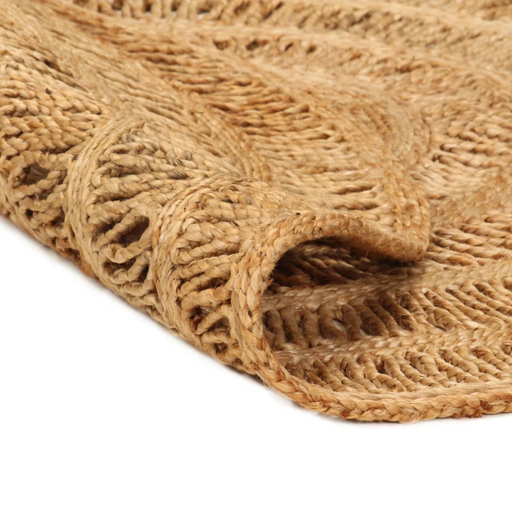 Teppich Jute Handgeflochten 120 cm Rund