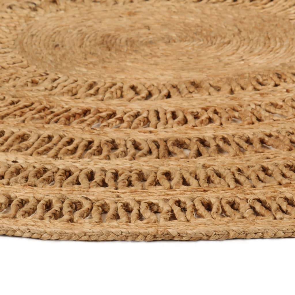 Teppich Jute Handgeflochten 150 cm Rund