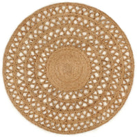 Thumbnail for Teppich Jute Handgeflochten 120 cm Rund