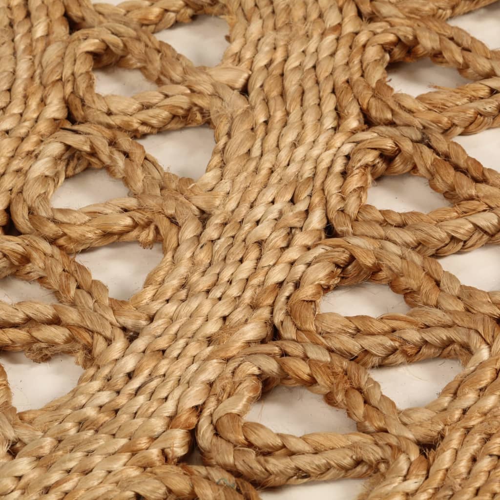 Teppich Jute Handgeflochten 120 cm Rund