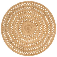 Thumbnail for Teppich Jute Handgeflochten 150 cm Rund
