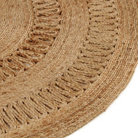 Thumbnail for Teppich Jute Handgeflochten 120 cm Rund