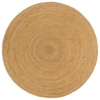 Thumbnail for Wendeteppich Geflochten Anthrazit und Natur 150 cm Jute Rund