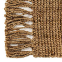 Thumbnail for Teppich mit Fransen 160x230 cm Jute