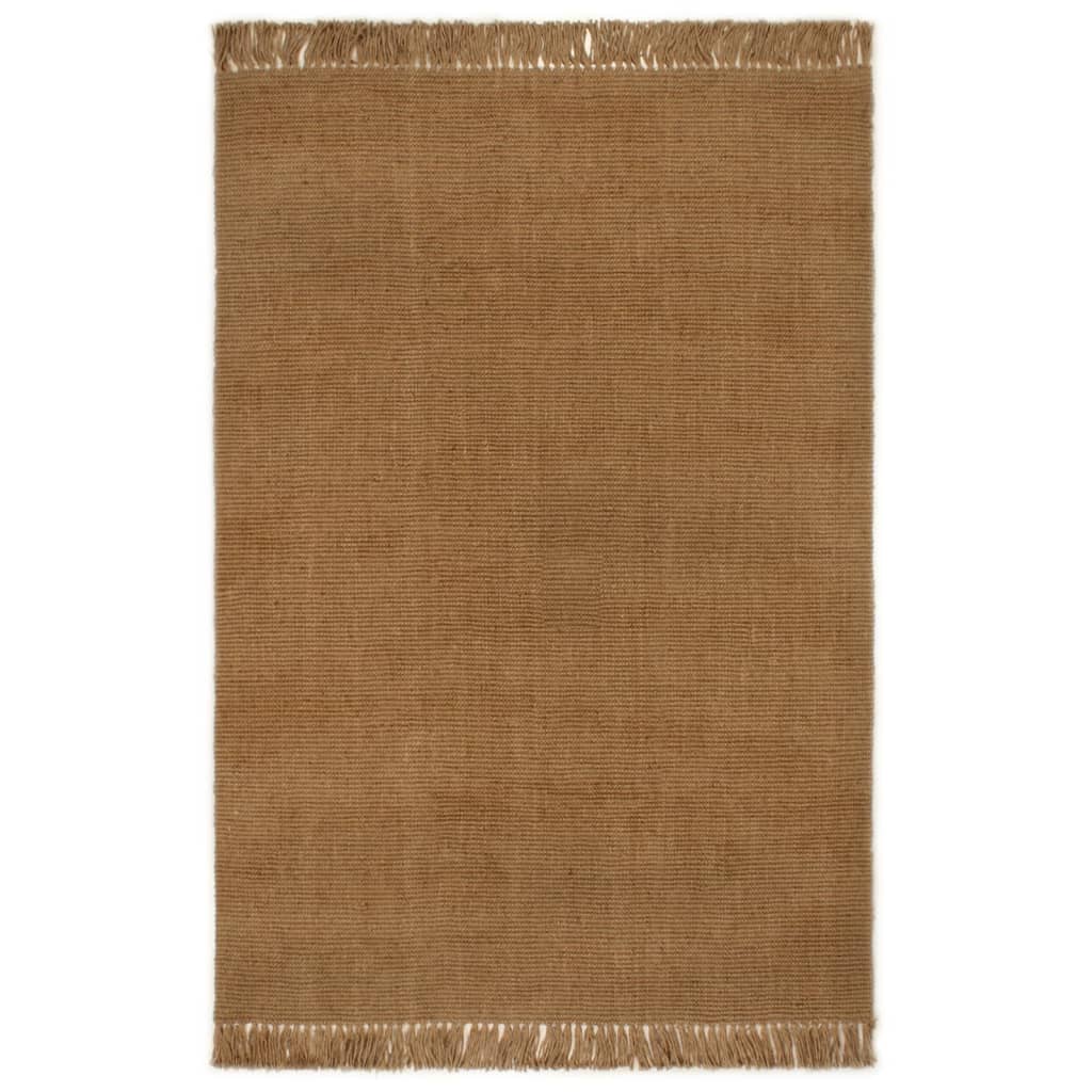Teppichläufer mit Fransen 80x200 cm Jute