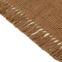 Thumbnail for Teppichläufer mit Fransen 100x200 cm Jute