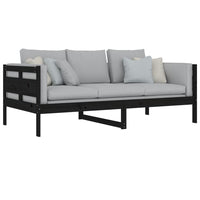 Thumbnail for Tagesbett Schwarz Massivholz Kiefer 90x190 cm